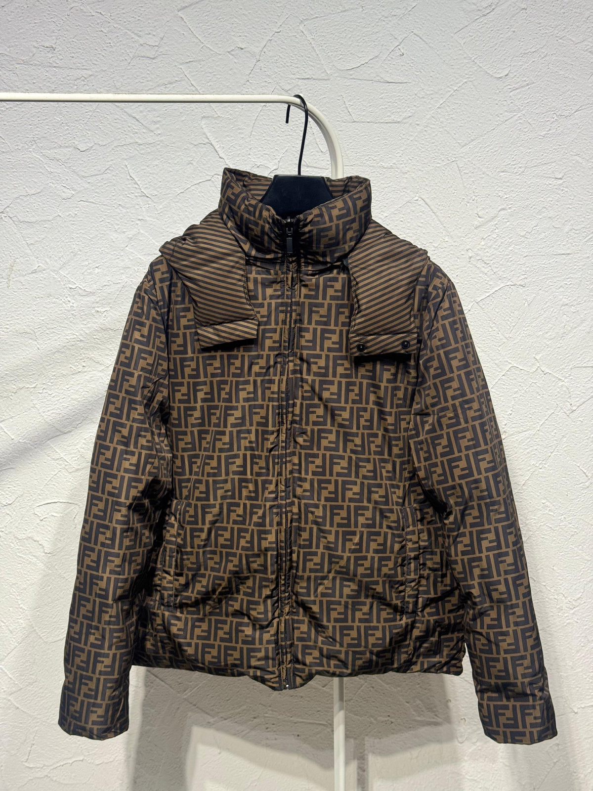 Fendi Hooded Jacket - Brown & Black
