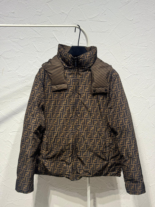 Fendi Hooded Jacket - Brown & Black
