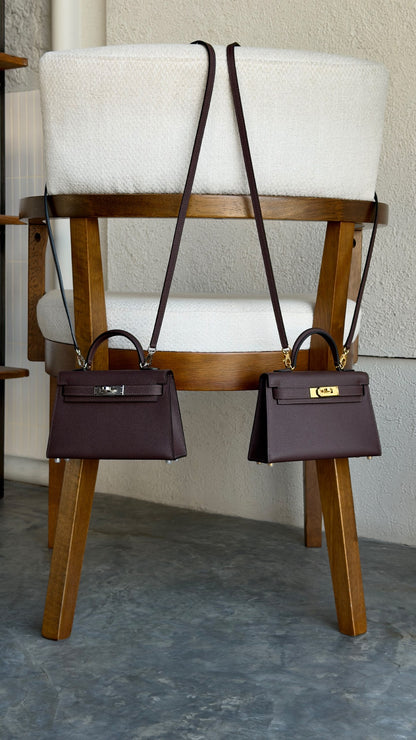 Hermes Mini Kelly Handbag - Dark Brown