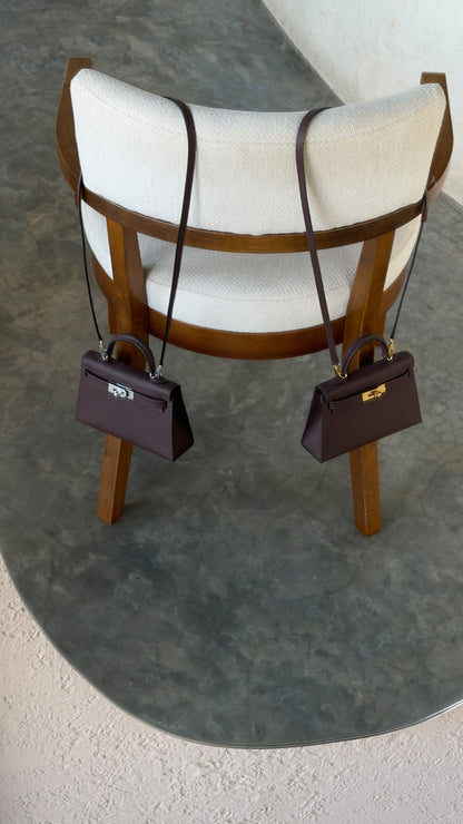 Hermes Mini Kelly Handbag - Dark Brown