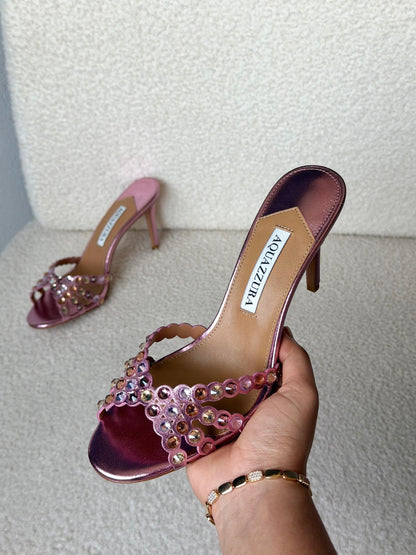 Aquazzura Mule Heels - Pink
