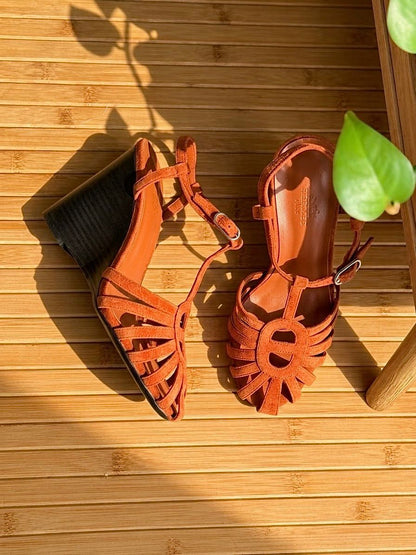 Hermes Heels - Orange