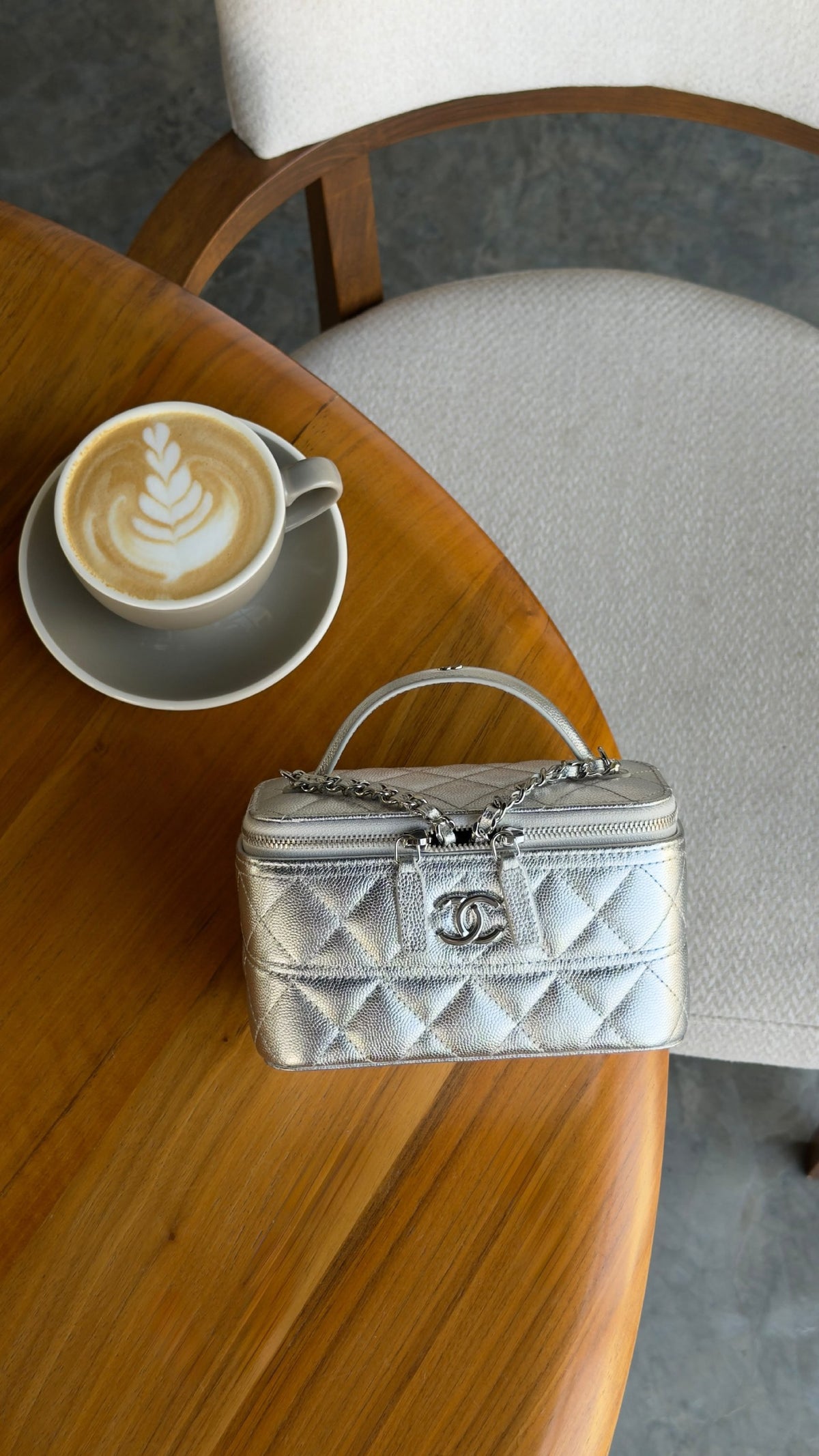Chanel Vanity Bag - Silver