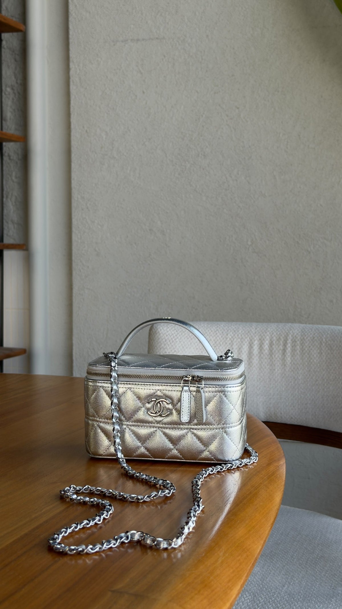 Chanel Vanity Bag - Silver