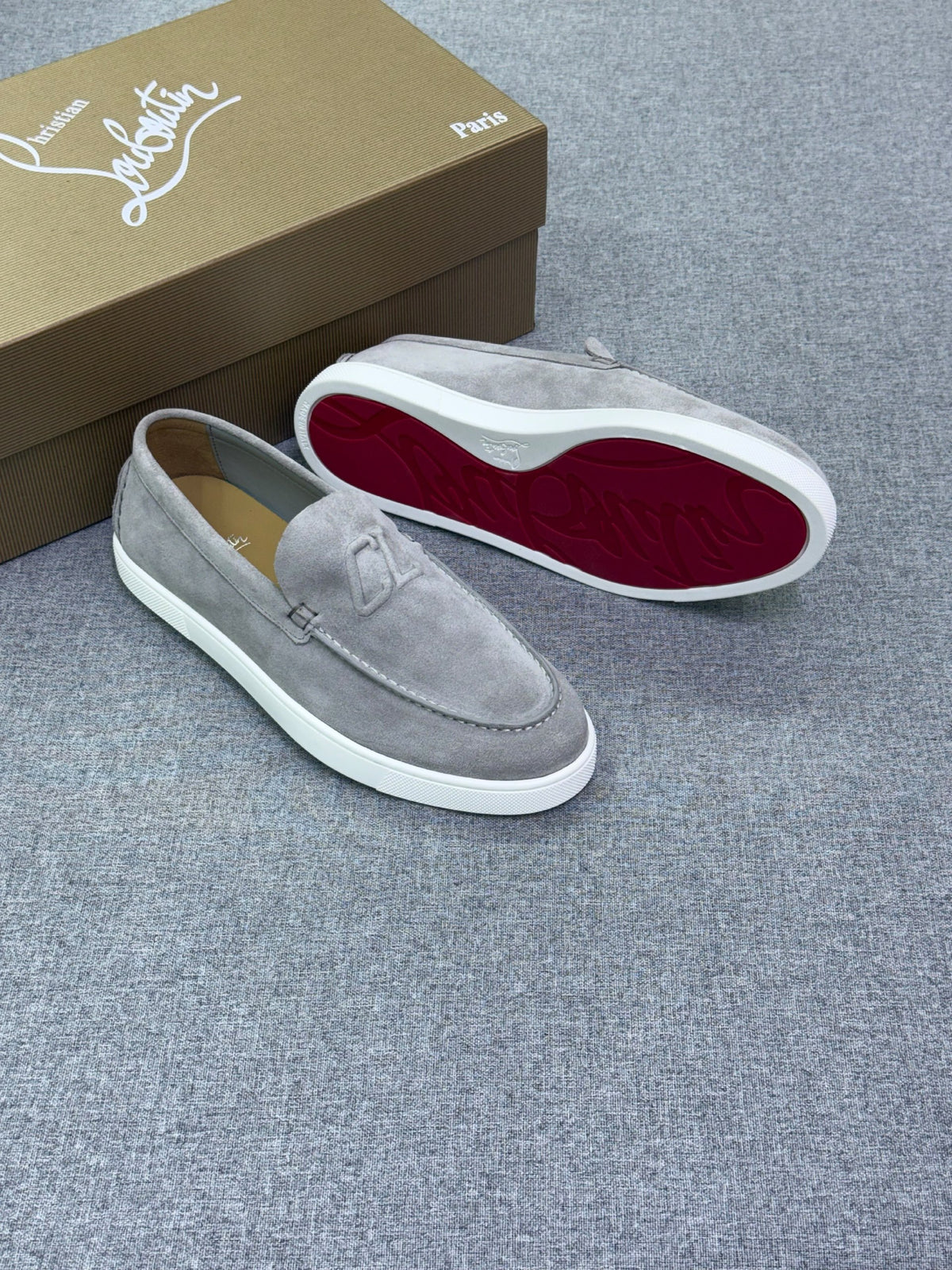 Christian Louboutin Loafers - Grey Suede