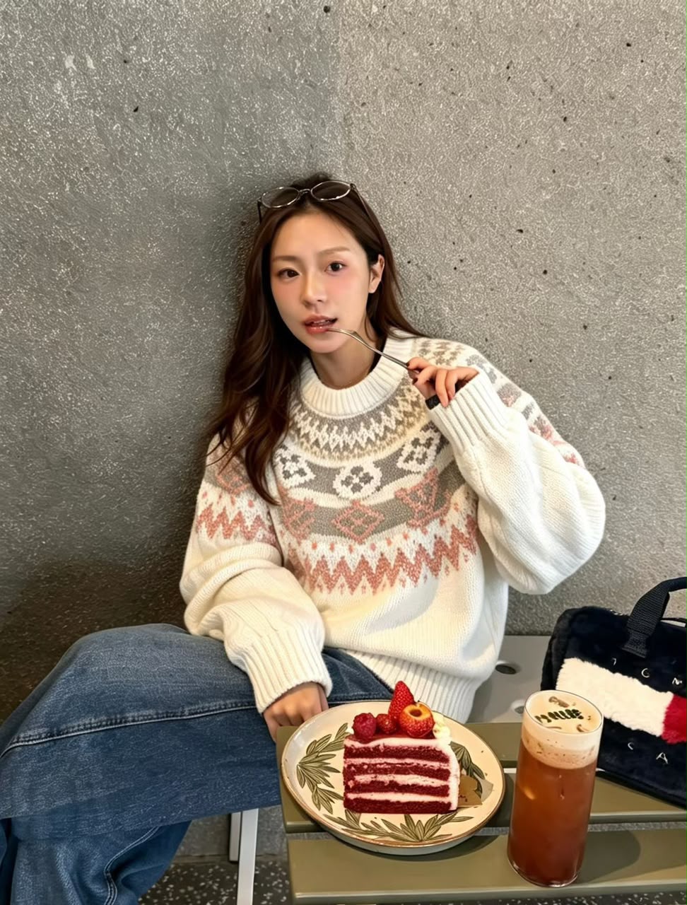 Louis Vuitton Nordic-Pattern Sweater - White