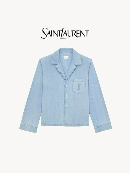 YSL Shirt - Light Blue