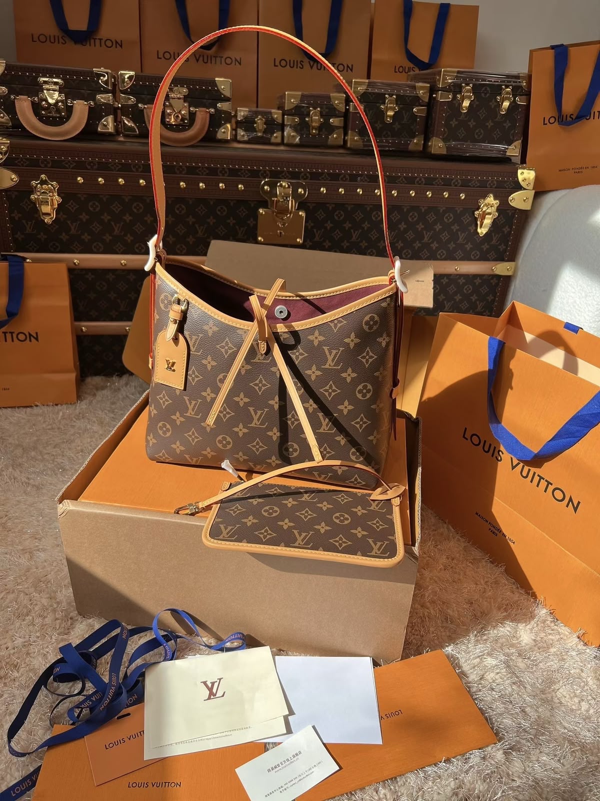 Louis Vuitton Bucket Shoulder Bag - Brown Monogram