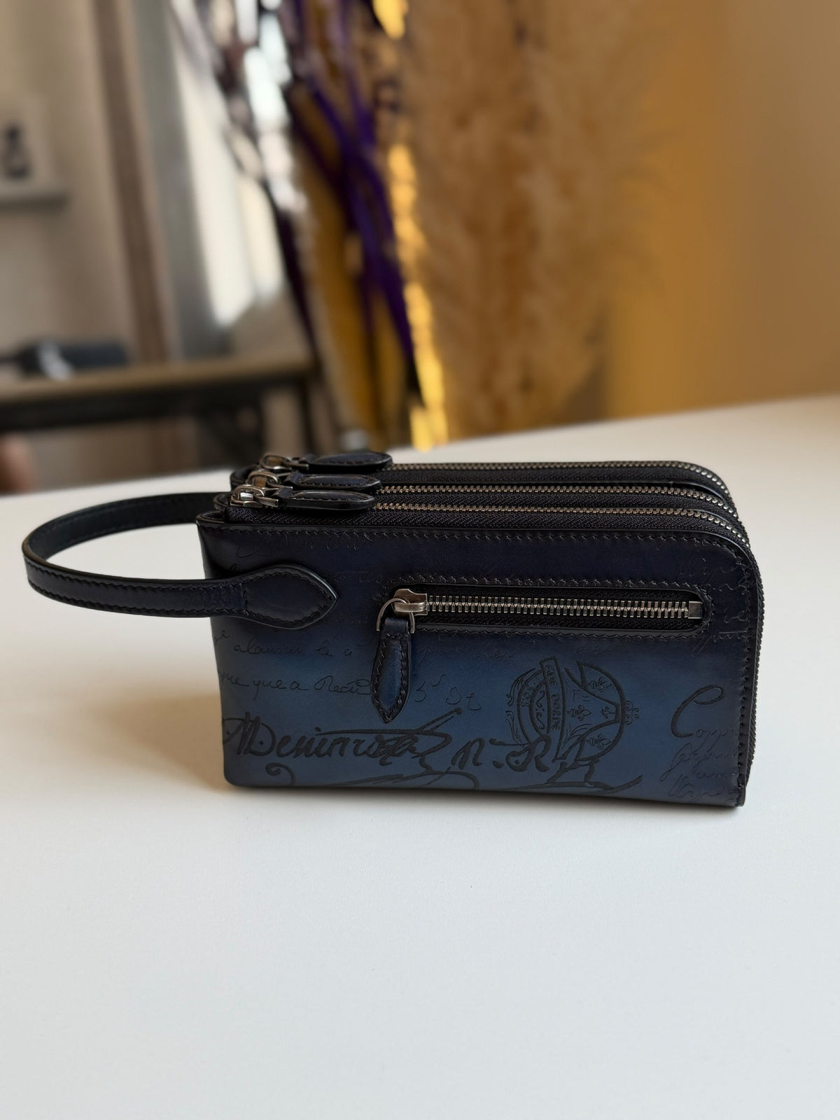 Berluti Wallet - Navy Embossed