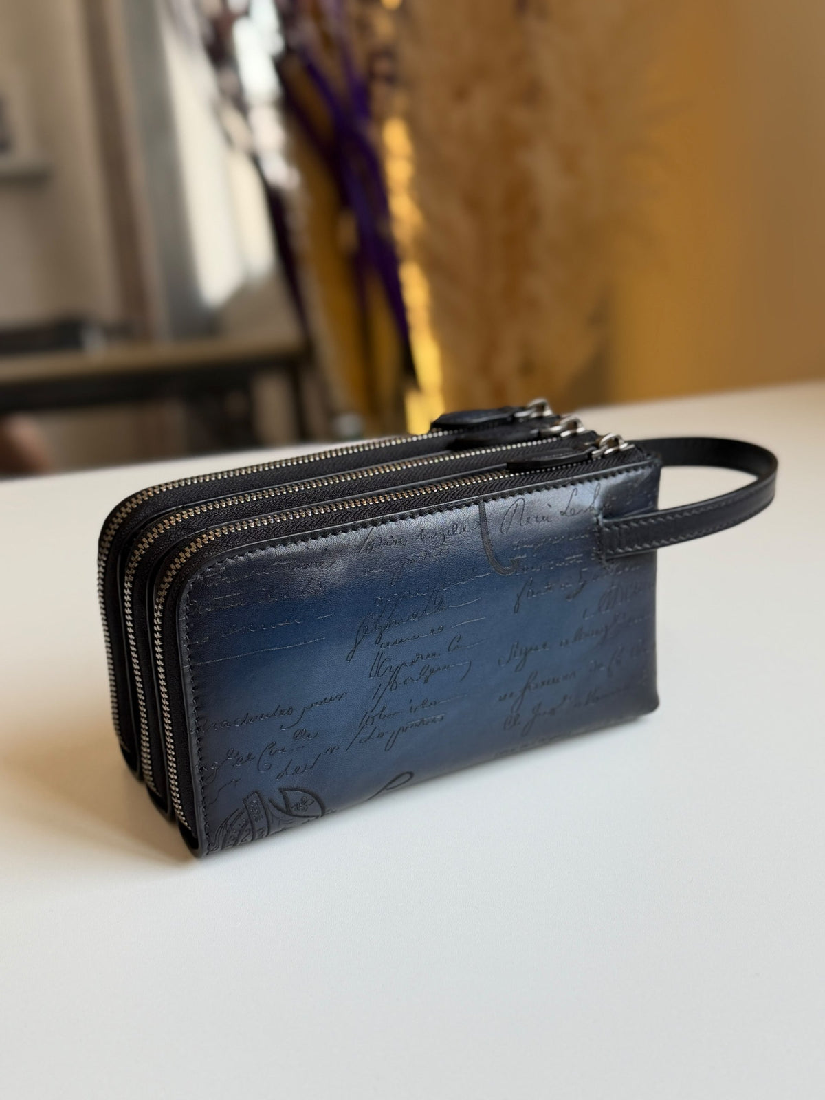 Berluti Wallet - Navy Embossed