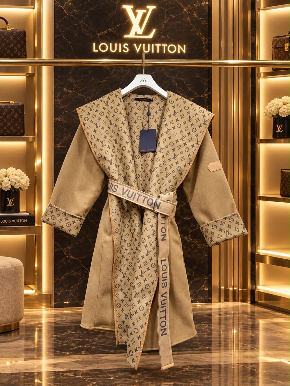 Louis Vuitton Coat - Beige Monogram