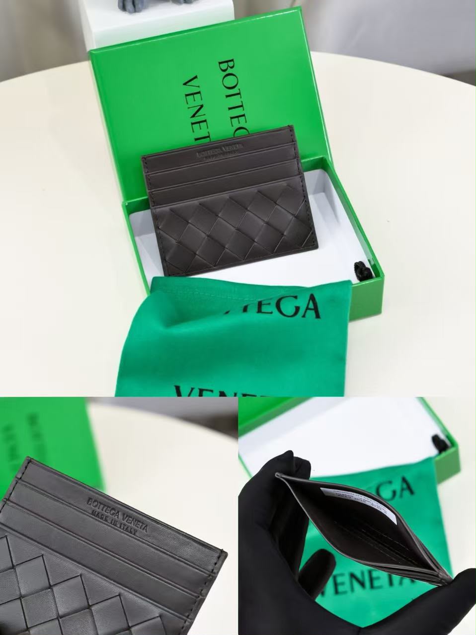 Bottega Veneta Card Holder - Dark Brown