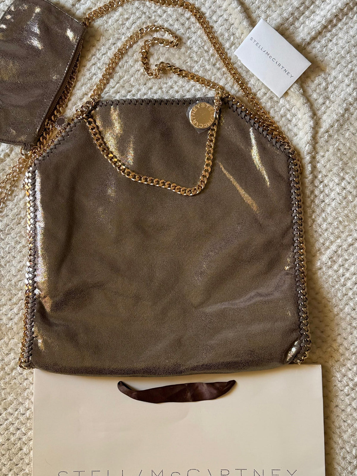 Stella McCartney Tote Bag - Brown Metallic