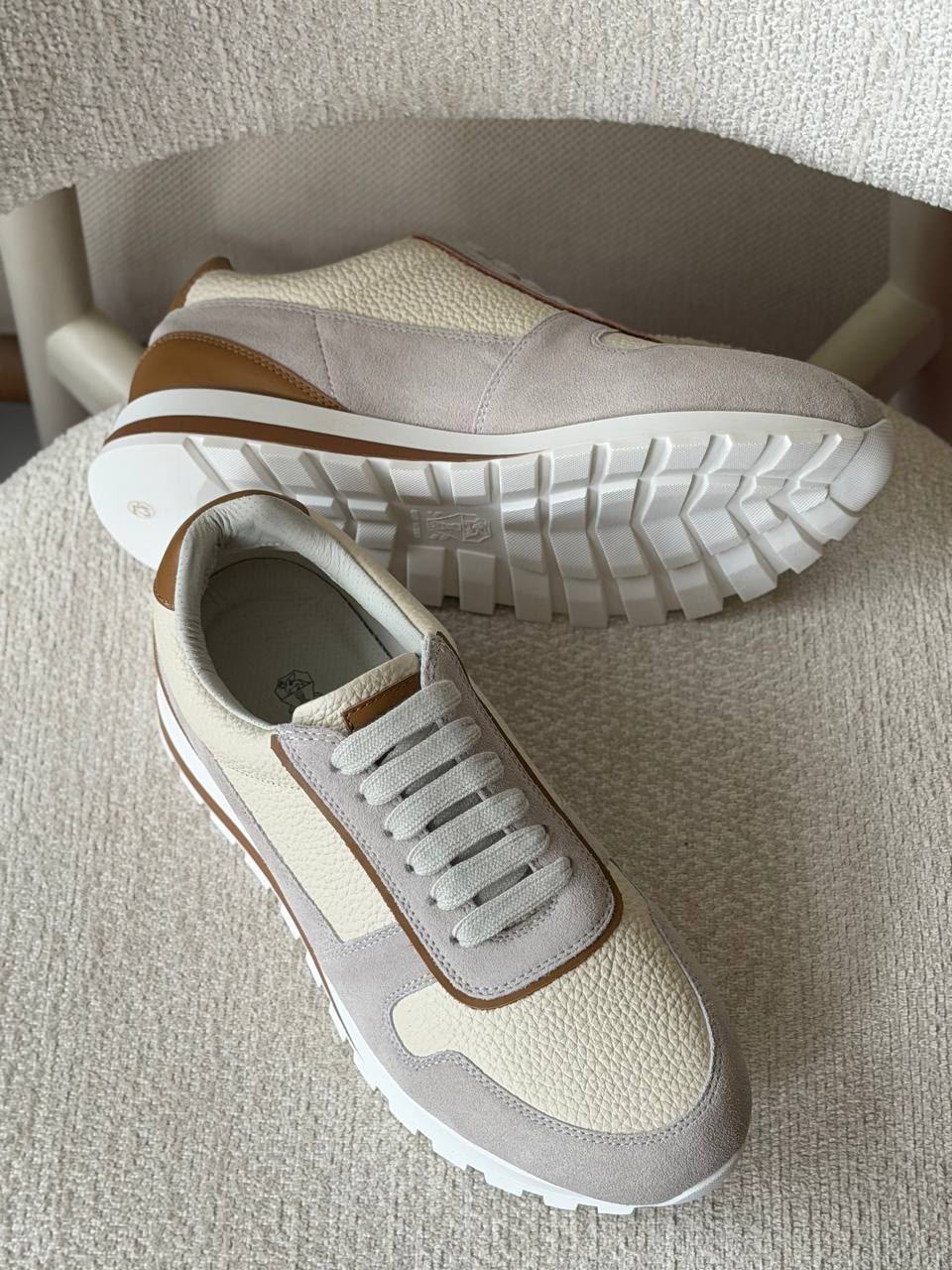 Brunello Cucinelli Sneakers - Beige & Grey