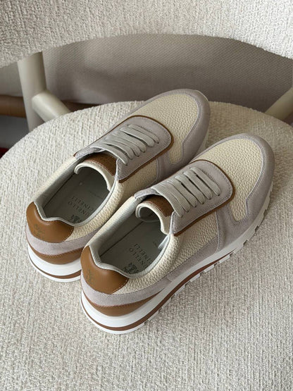 Brunello Cucinelli Sneakers - Beige & Grey
