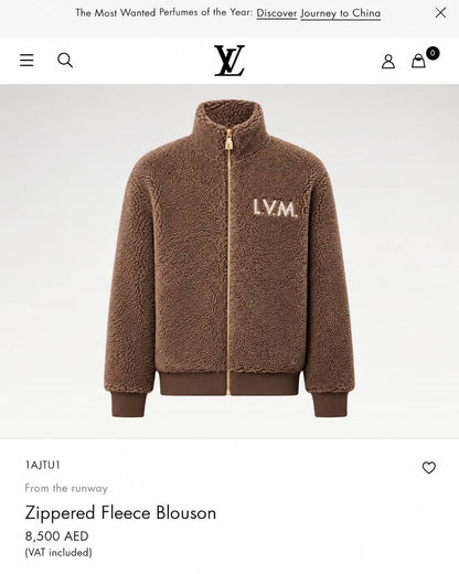 Louis Vuitton Zip-Front Jacket - Brown