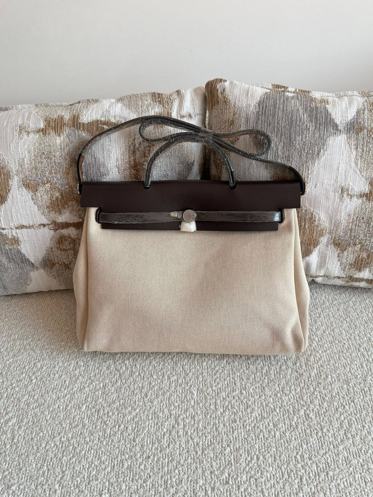 Hermès Herbag Handbag - Beige
