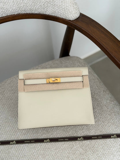 Hermès Kelly Dance Shoulder Bag - White