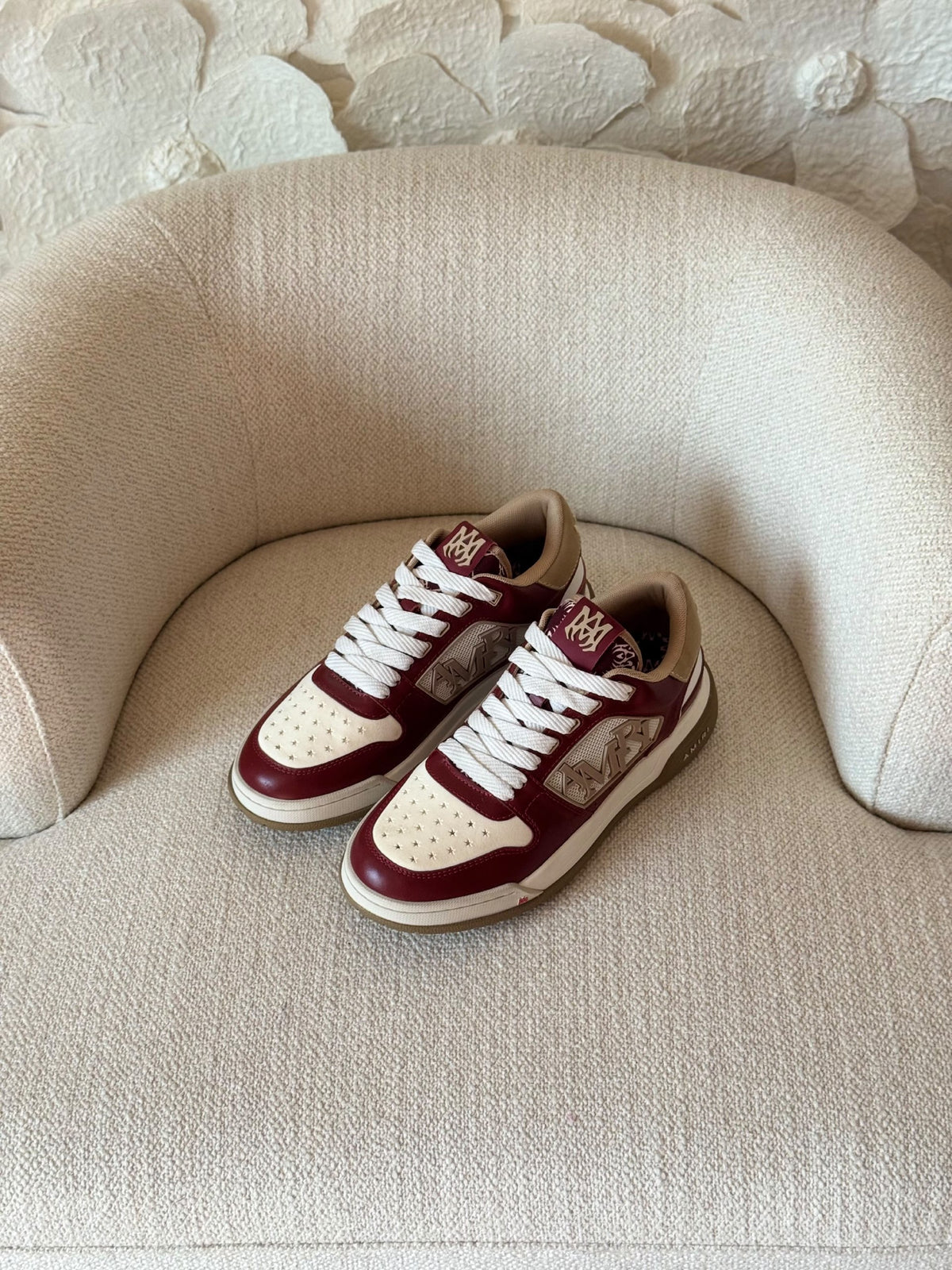 AMIRI Sneakers - White & Black, Beige, Burgundy & Beige, Burgundy, White, Black