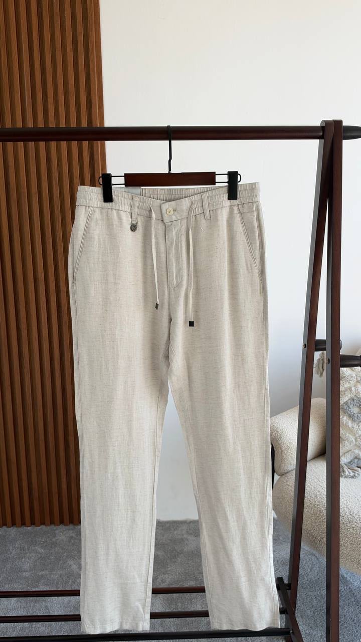 Brunello Cucinelli Pants - Beige Textured
