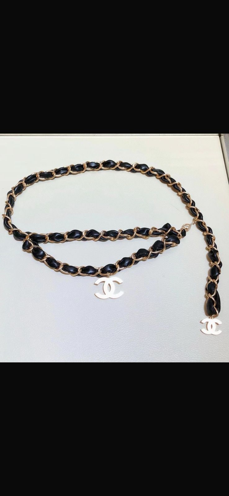 Chanel Twisted Chain Belt - Black