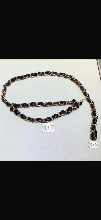 Chanel Twisted Chain Belt - Black
