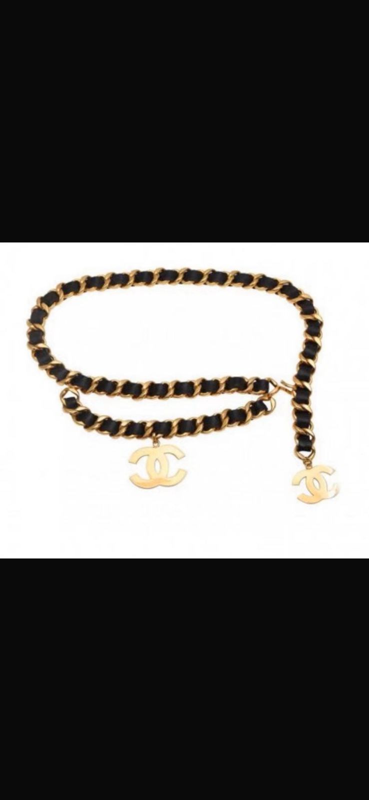 Chanel Twisted Chain Belt - Black
