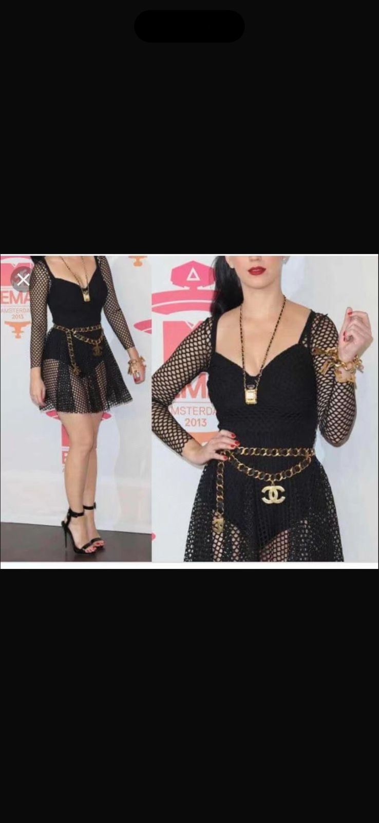 Chanel Twisted Chain Belt - Black
