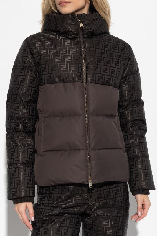 Fendi Hooded Jacket - Black Monogram