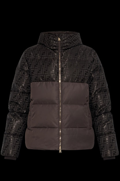 Fendi Hooded Jacket - Black Monogram