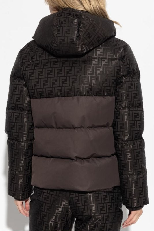 Fendi Hooded Jacket - Black Monogram
