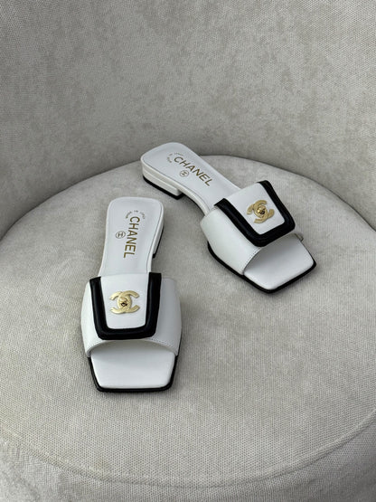 Chanel Heels - White & Black