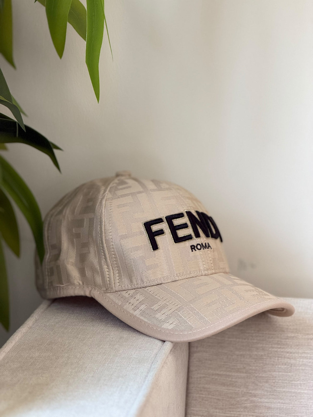 Fendi Logo-Front Cap - Beige