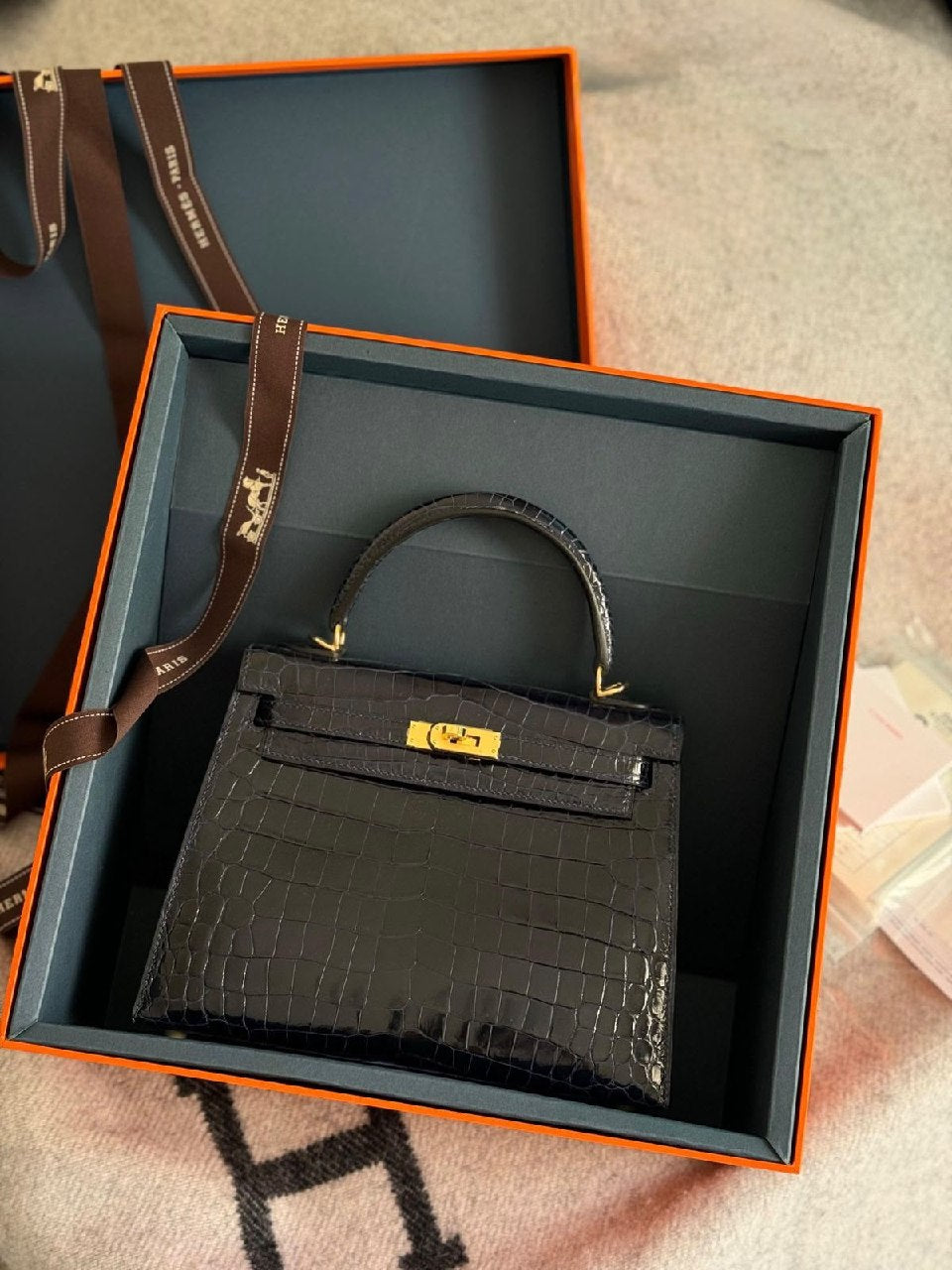 Hermès Handbag - Black & Navy