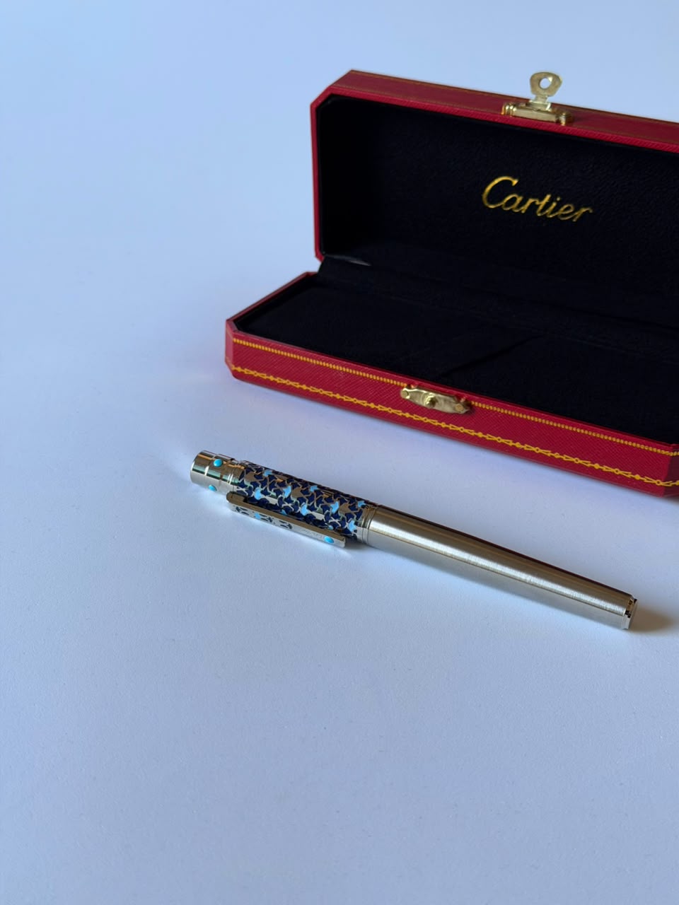 Cartier Star Pattern Pen - Silver
