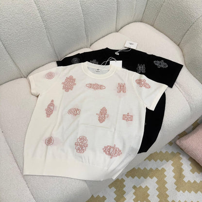 Hermès Knitted T-Shirt - Black, White