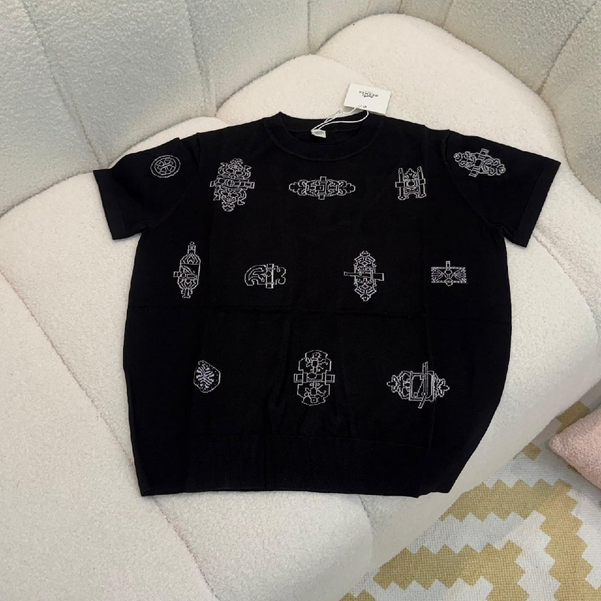 Hermès Knitted T-Shirt - Black, White