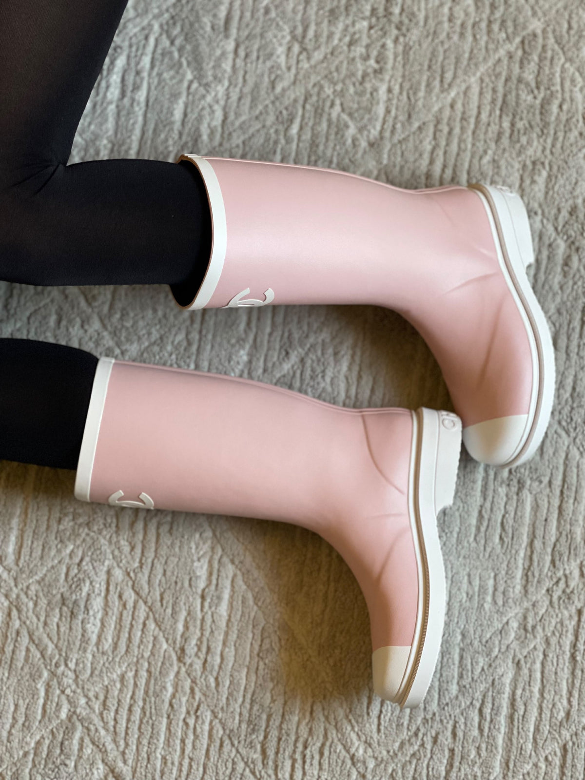 Chanel Boots - Pink & White