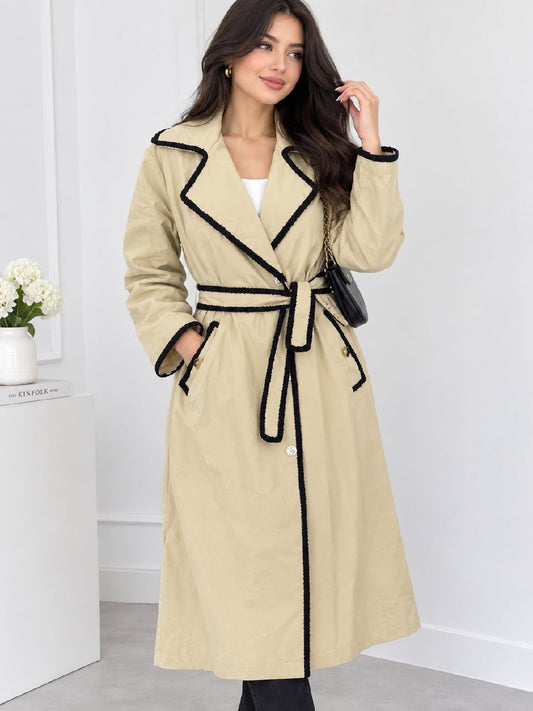 Chanel Belted Coat - Beige