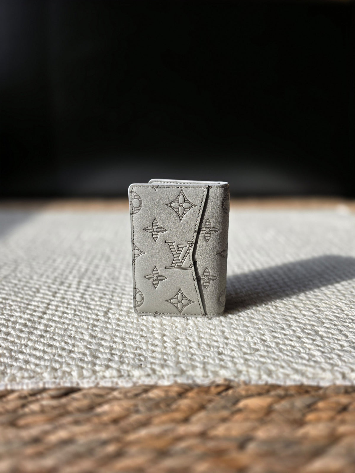 Louis Vuitton Card Holder - Grey Embossed
