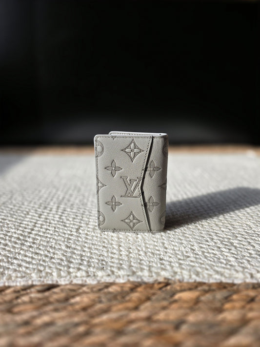 Louis Vuitton Card Holder - Grey Embossed
