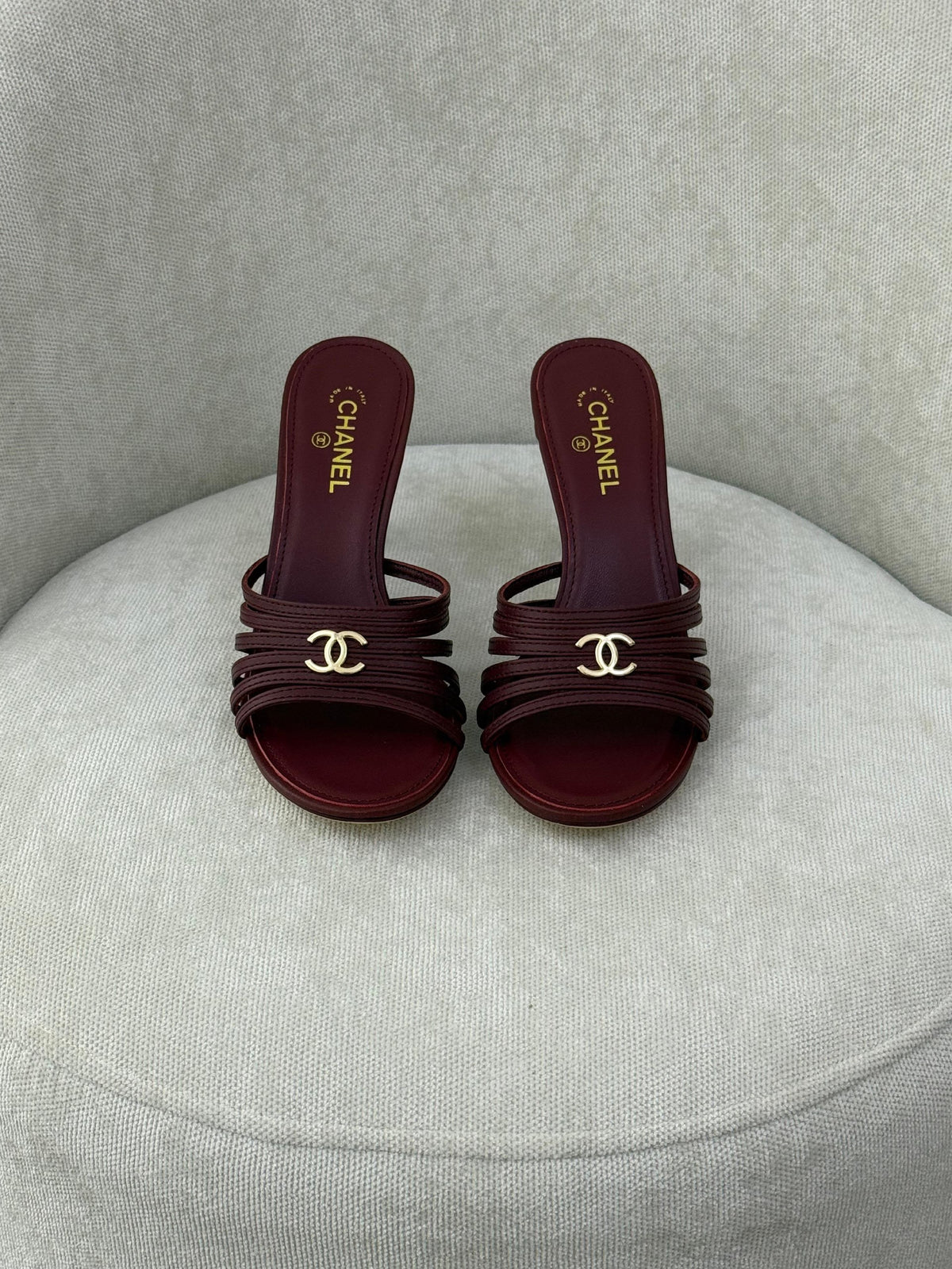 Chanel Heels - Burgundy