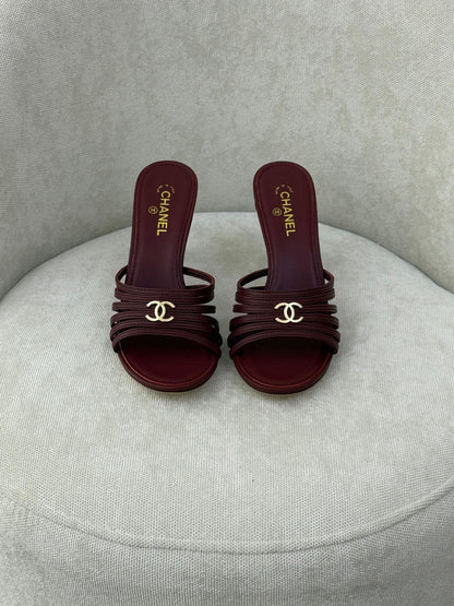 Chanel Heels - Burgundy