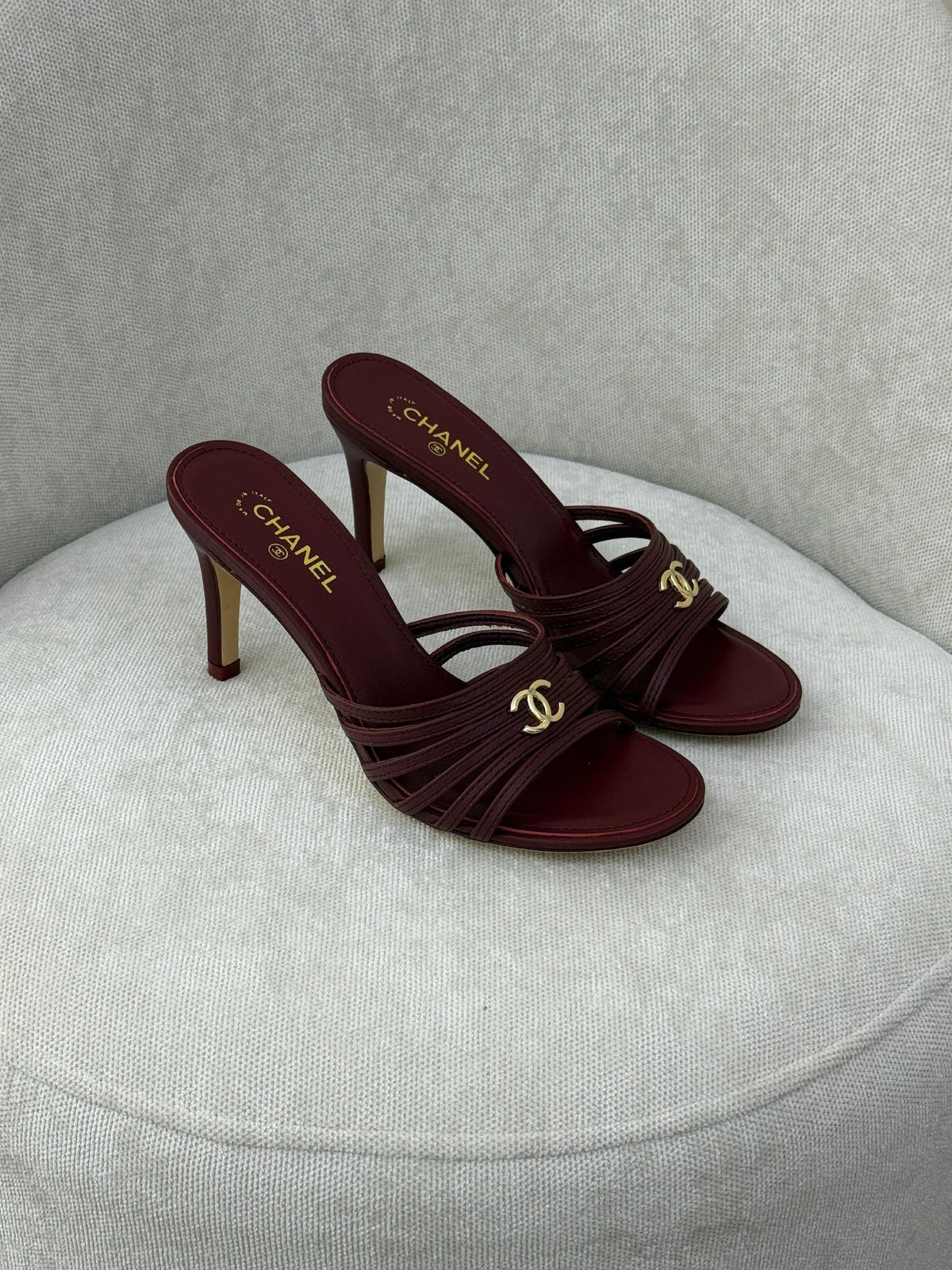 Chanel Heels - Burgundy