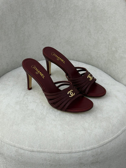 Chanel Heels - Burgundy