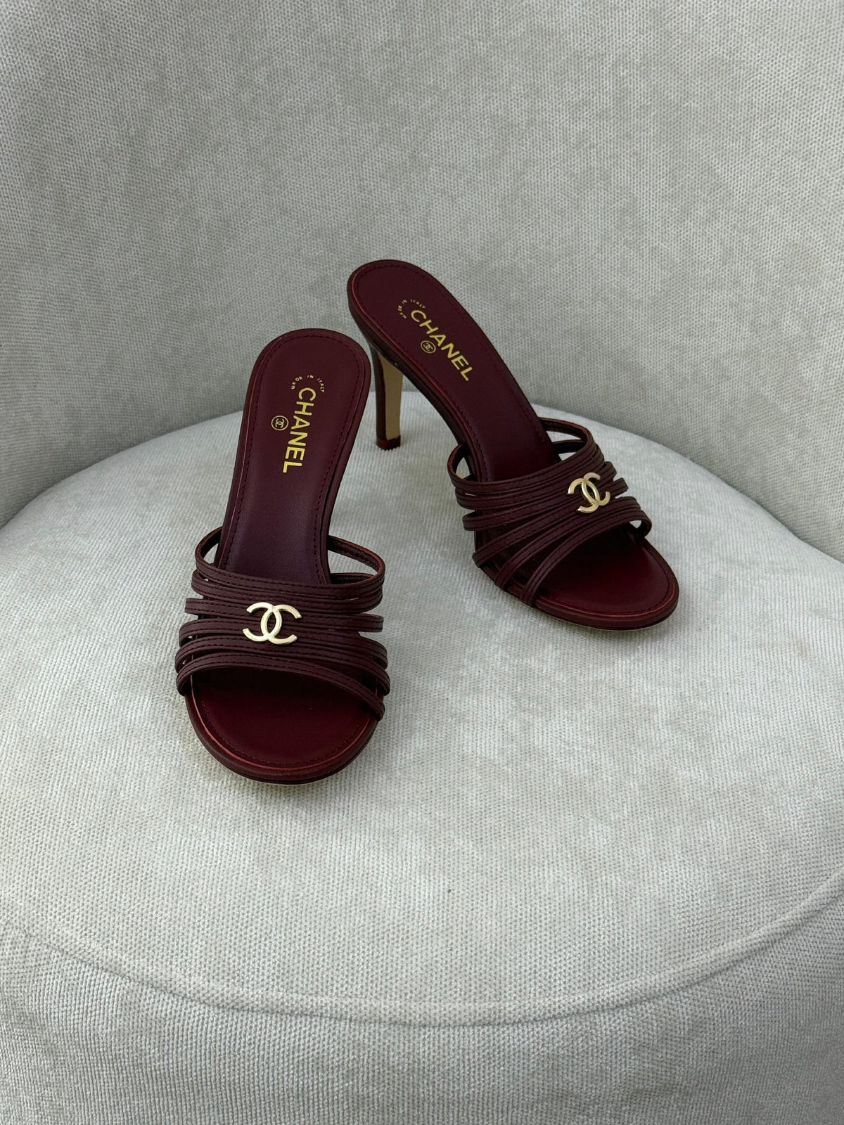 Chanel Heels - Burgundy