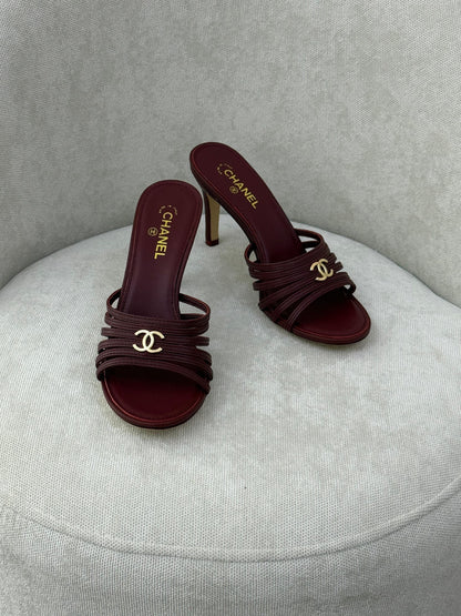 Chanel Heels - Burgundy