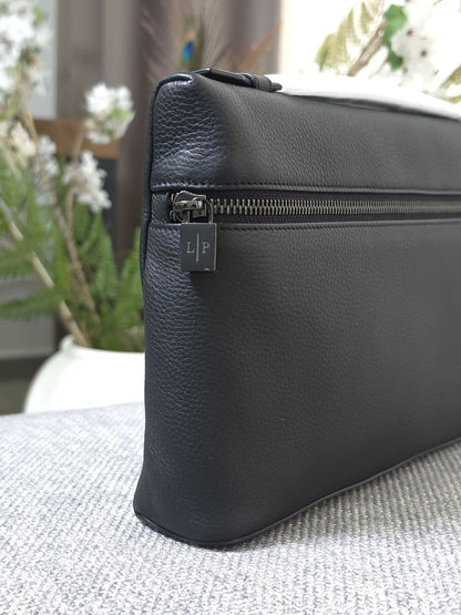 Loro Piana Zip Clutch - Black, Brown, Beige, Blue, Grey