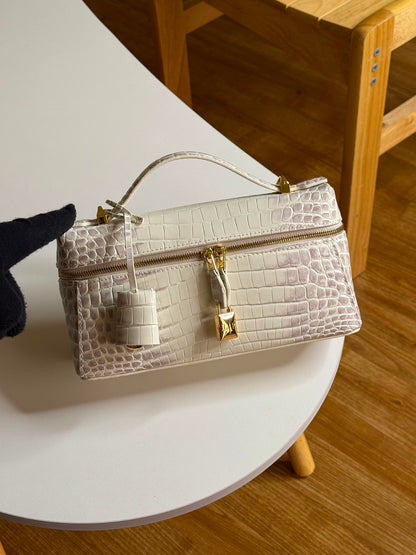 Loro Piana Handbag - White Embossed