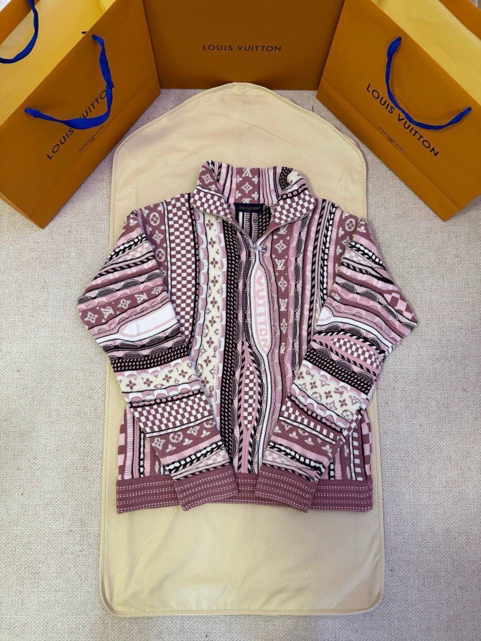 Louis Vuitton Half-Zip Sweater - Pink Monogram